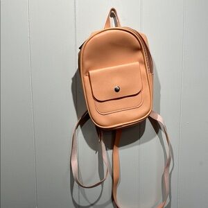 Peach mini Backpack